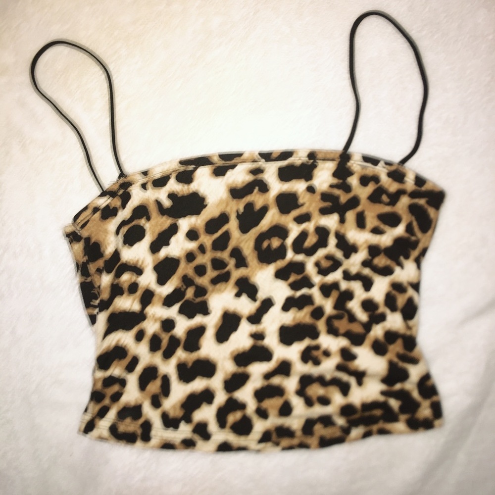 Leopard cropped cami.
